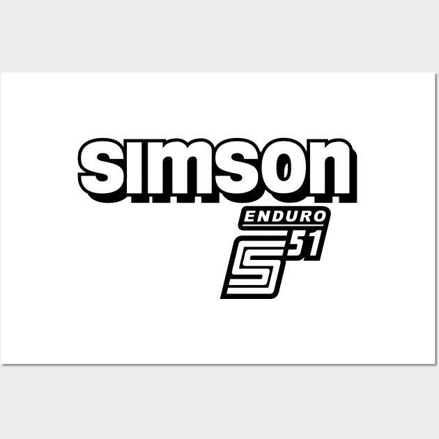 Simson S51 Enduro logo Wall Art by GetThatCar